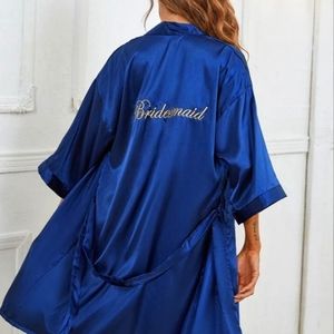 Bridesmaid silk robe